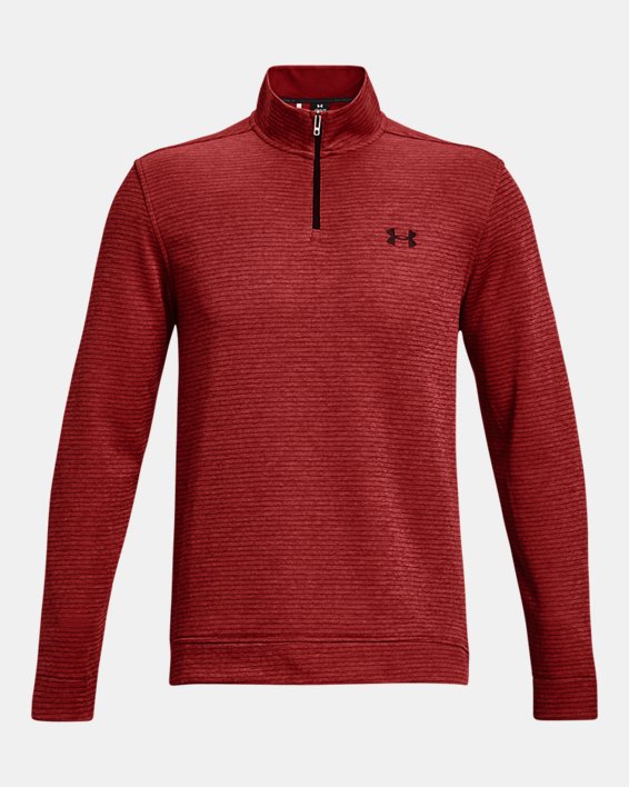 Men's UA Storm SweaterFleece ¼ Zip, Red, pdpMainDesktop image number 5